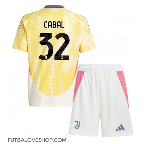 Dres Juventus Juan Cabal #32 Preč pre deti 2024-25 Krátky Rukáv (+ trenírky)